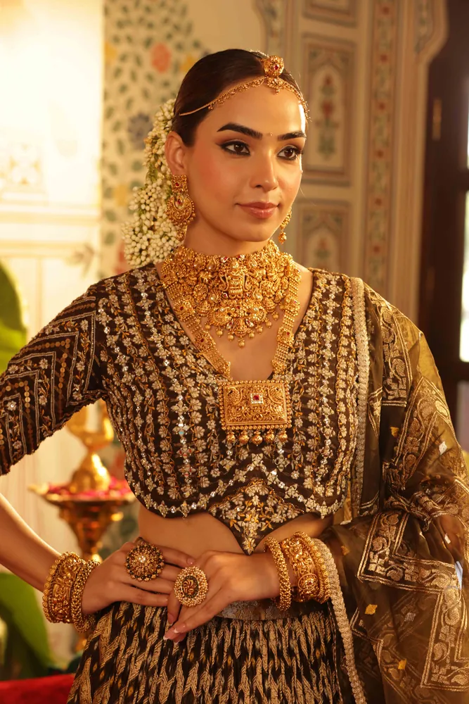 Antique Gold Bridal Set