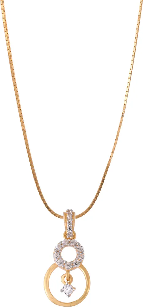 Diamond Double Circle Pendant