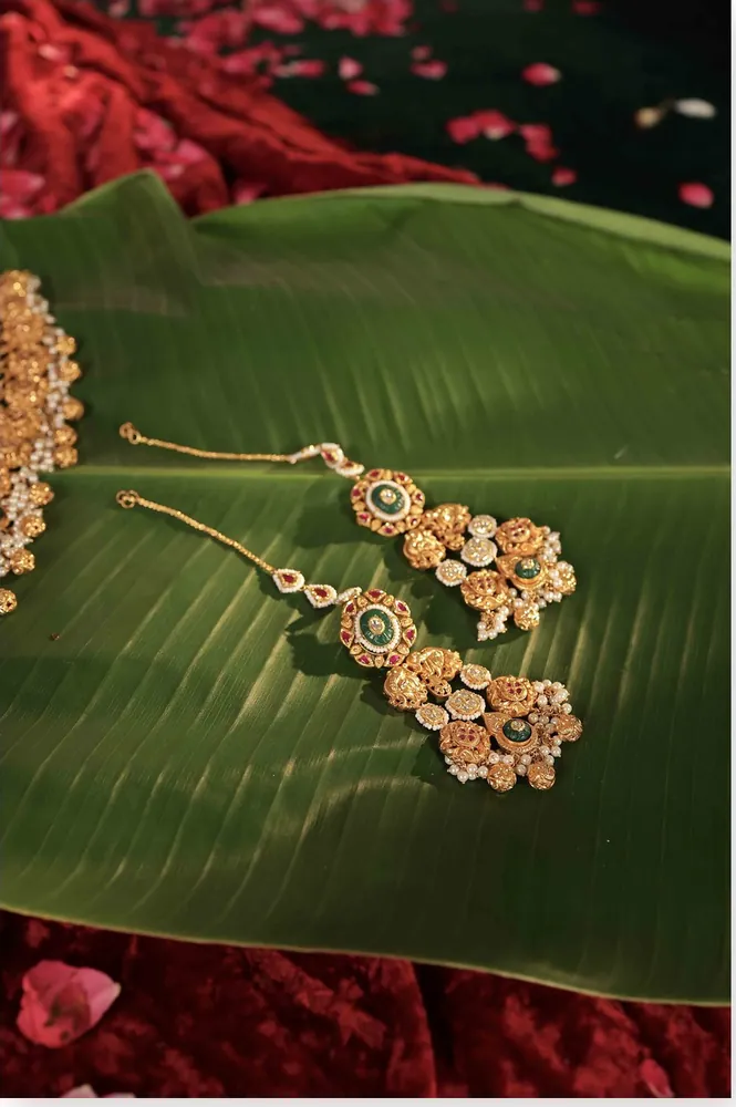 Gold Jhumka Earrings