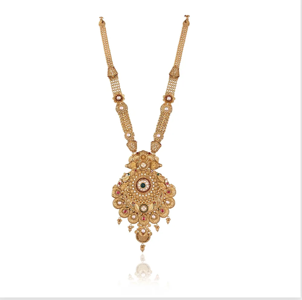 Gold Long Pendant Necklace
