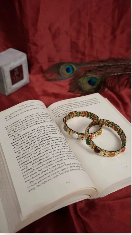 Meenakari Kundan Bangles